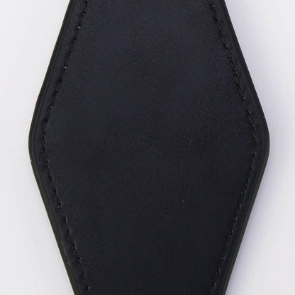 Black keychain on a white background